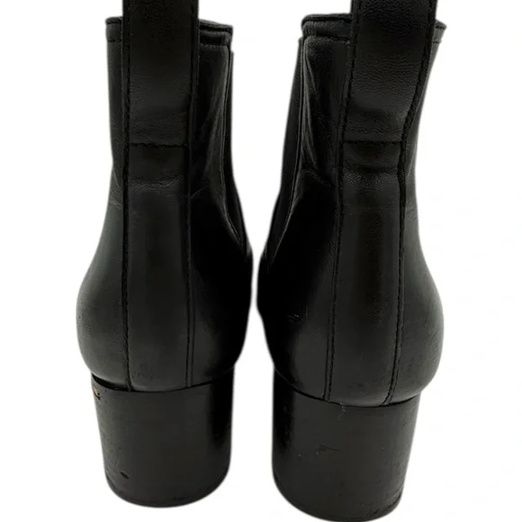 rag & bone Walker Black Leather Block Heel Chelsea Ankle Boots Size 40/10 - Picture 4 of 13